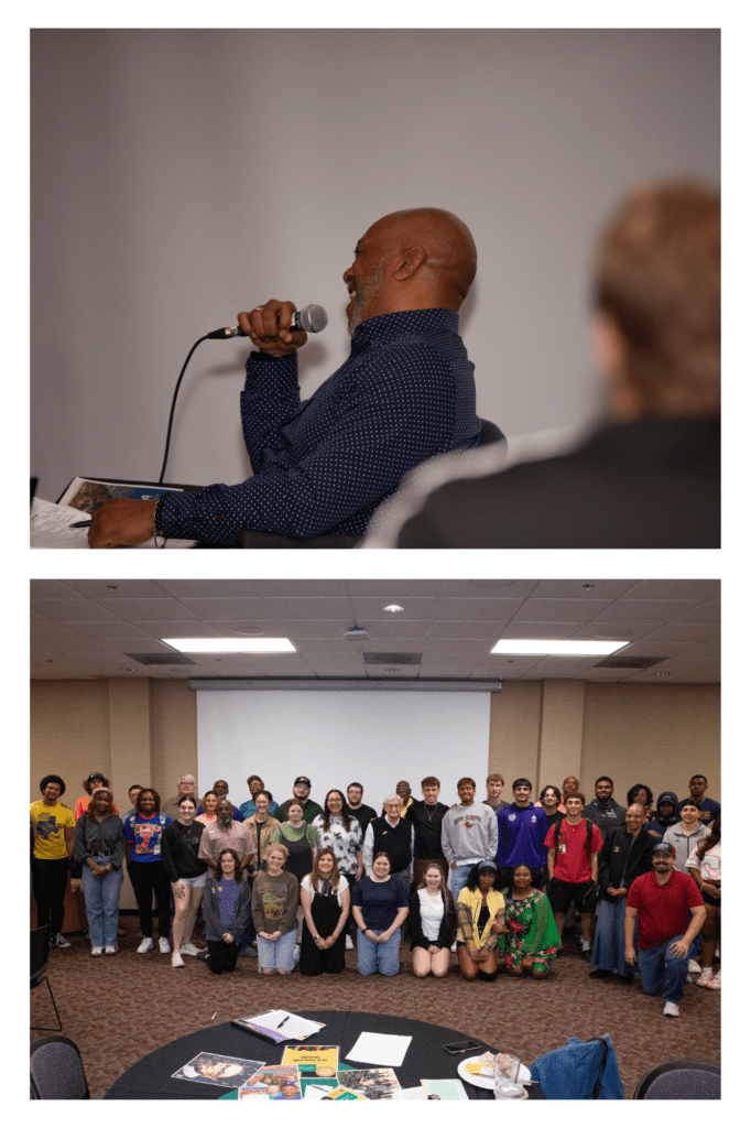 Dr. Kelley and HSU Students during the series "Compassion Matters" for Black History Month. 